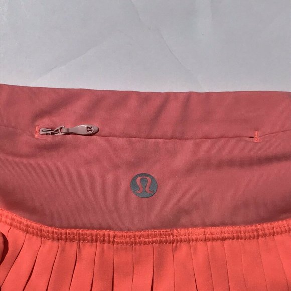 LULULEMON PLEAT TO STREET SKIRT SKORT GRAPEFRUIT - Picture 4 of 7